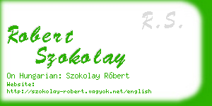 robert szokolay business card